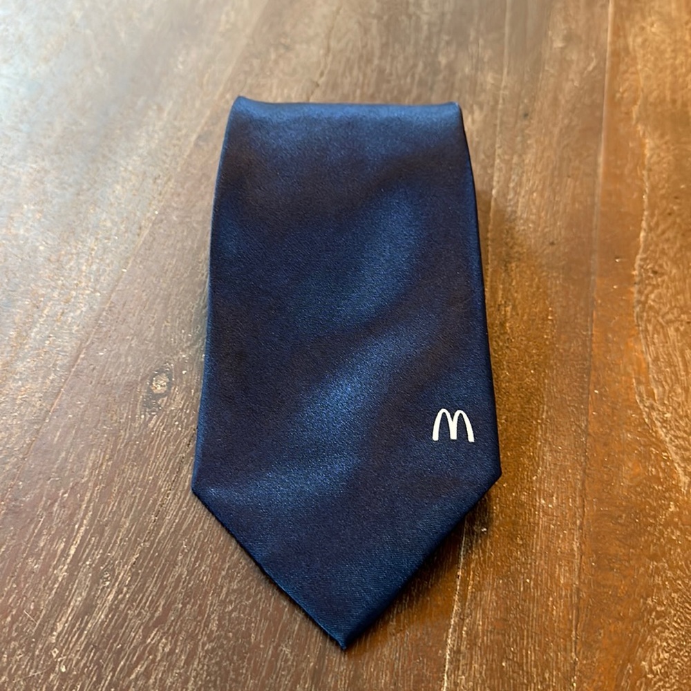 Vintage McDonald’s Solid Navy Blue Neck Tie